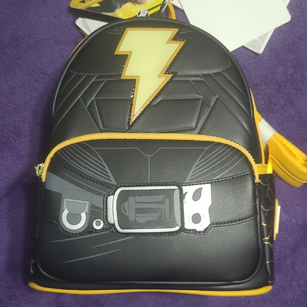 Loungefly Black and Yellow Lightning Backpack